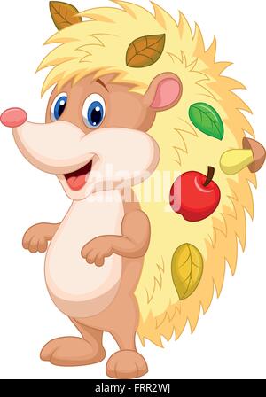 Süße igel Cartoon Stock Vektor