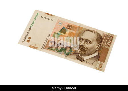 Kroatische Währung, 200 Kuna Rechnung Stockfoto