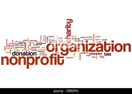 Non-Profit-Organisation Word Cloud-Konzept Stockfoto