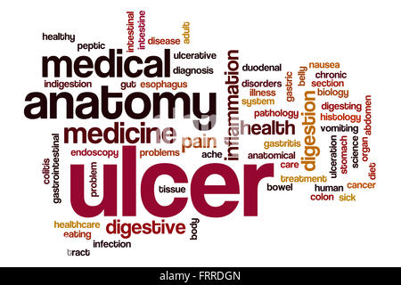 Geschwür-Wort-Cloud-Konzept Stockfoto