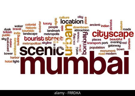 Mumbai-Wort-Cloud-Konzept Stockfoto