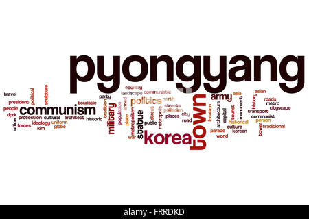 Pyongyang-Wort-Cloud-Konzept Stockfoto