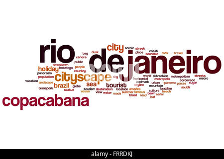 Rio De Janeiro Word Cloud-Konzept Stockfoto