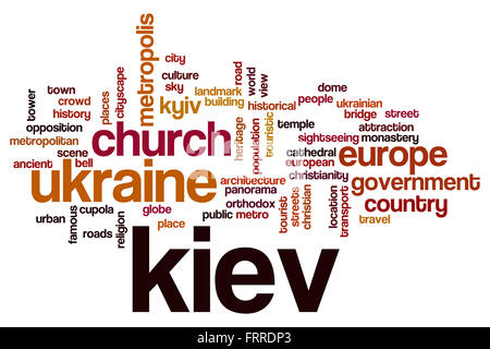 Kiew-Wort-Cloud-Konzept Stockfoto