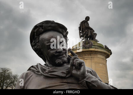 Falstaff statue Vor Shakespeare Denkmal in Stratford-upon-Avon Stockfoto
