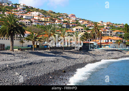 Strand in Santa Cruz, die Insel Madeira, Portugal Stockfoto