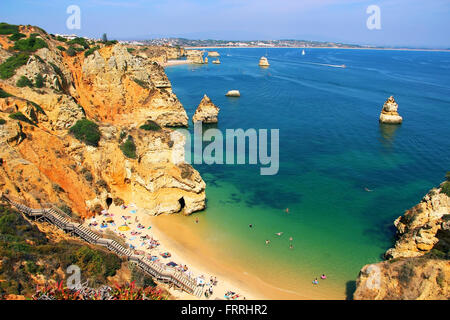 Camilo Strand (Praia Do Camilo) in Lagos, Algarve, Portugal Stockfoto