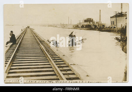 Felseninsel Track suchen nördlich von T P Kreuzung, Dallas Stockfoto