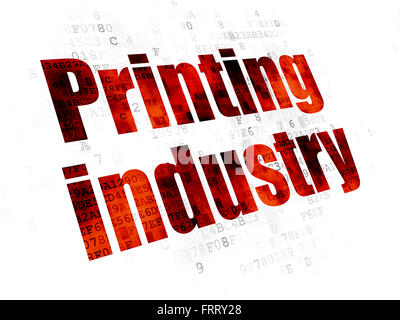Manufacuring Konzept: Druckindustrie auf Digital-Hintergrund Stockfoto