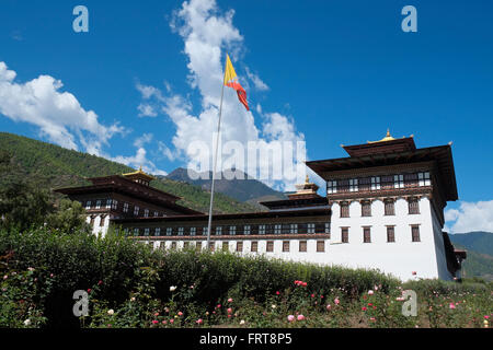 Tashichho Dzong, Thimphu, Bhutan. Stockfoto