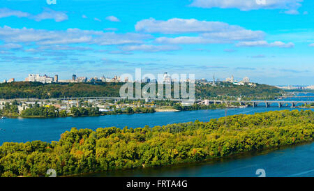 Ansicht von Kiew, Ukraine. Rechten Ufer des Dnjepr Stockfoto