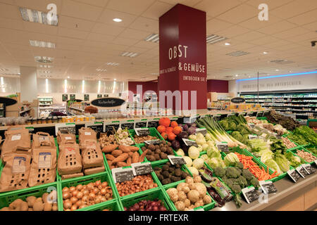 Deutschland, Bergisch-Gladbach, Einkaufstempel Rhein Berg-Galerie, Super Bio Markt Stockfoto