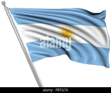 Flagge Argentiniens, ist dies ein Computer generierten und 3d gerenderten Bild. Stockfoto