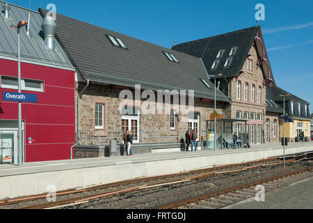 Deutschland, Nordrhein-Westfalen, Rheinisch Bergischer Kreis, Overrath, Bahnhof, Baudenkmal Nr. 118 Stockfoto