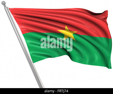 Flagge von Burkina Faso, ist dies ein Computer generierten und 3d gerenderten Bild. Stockfoto