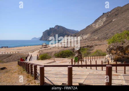 Al Mughsayl - beliebte Touristenziele in Dhofar, Oman. Stockfoto