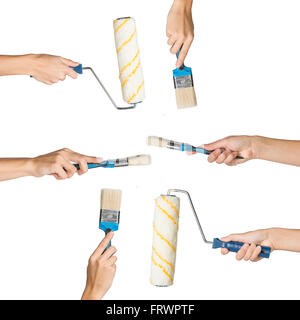 Satz von Menschenhand Stockfoto