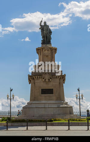 Morgen auf der Rambla Nova in Tarragona, Spanien Stockfoto