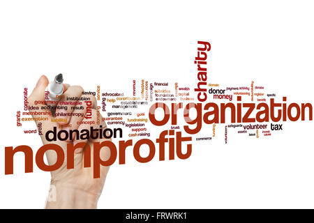 Non-Profit-Organisation Word Cloud-Konzept Stockfoto