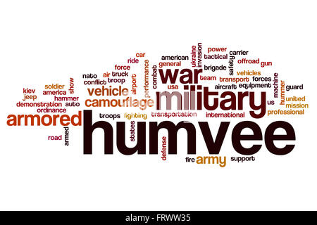 Humvee Wortwolke Stockfoto