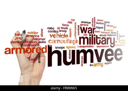 Humvee Wortwolke Stockfoto