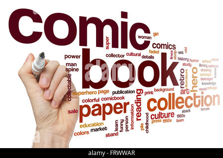 Comic-Buch-Wortwolke Stockfoto