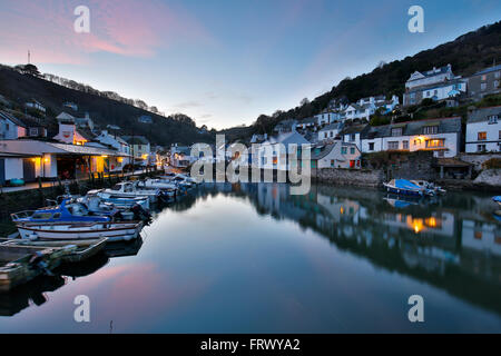 Polperro; Hafen; Cornwall; UK Stockfoto