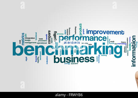 Benchmarking-Begriff Word Cloud-Hintergrund Stockfoto