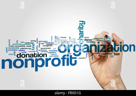 Non-Profit-Organisation Word Cloud-Konzept Stockfoto