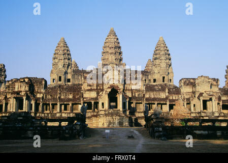 Blick auf den Tempel Angkor Wat (Tempel von Angkor) Kambodscha Stockfoto