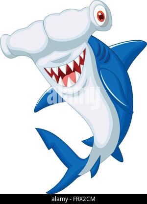 Cute Hammerhai Cartoon Stock Vektor
