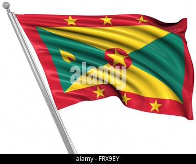 Flagge von Grenada, ist dies ein Computer generierten und 3d gerenderten Bild. Stockfoto