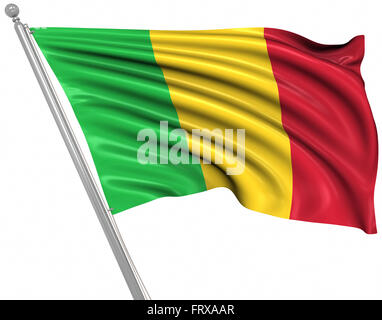 Flagge von Mali, ist dies ein Computer generierten und 3d gerenderten Bild. Stockfoto