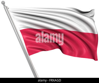 Flagge von Polen, ist dies ein Computer generierten und 3d gerenderten Bild. Stockfoto