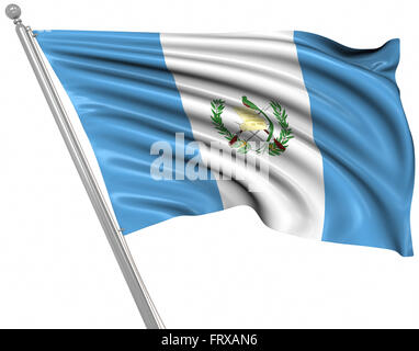 Flagge von Guatemala, ist dies ein Computer generierten und 3d gerenderten Bild. Stockfoto