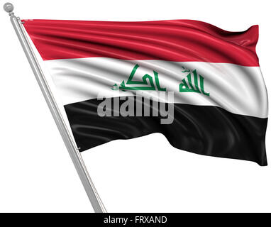 Flagge des Irak, ist dies ein Computer generierten und 3d gerenderten Bild. Stockfoto