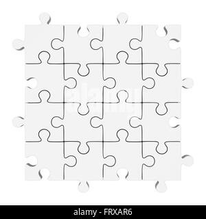 Weiß Puzzle-Stück, ist dies ein Computer generierten und 3d gerenderten Bild. Stockfoto