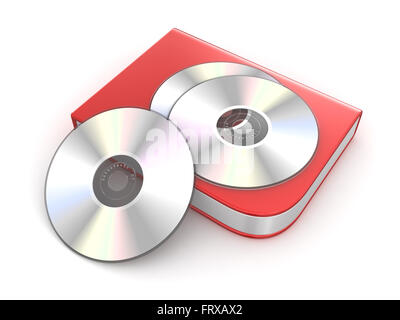 CD- oder DVD-Box, dies ist ein Computer generiert und 3d gerenderten Bild. Stockfoto