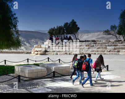 Grab von Ben Gurions im Kibbuz Midreshet Sede Boker, Wüste Negev, Süd-Israel, Israel Stockfoto