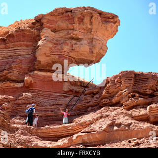 Red Canyon in der Nähe von Eilat am Roten Meer, Akaba Bay, Süd-Israel, Israel Stockfoto