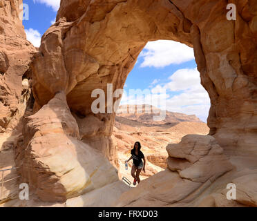 Felsformationen im Timna Park in der Nähe von Eilat am Roten Meer, Akaba Bay, Süd-Israel, Israel Stockfoto