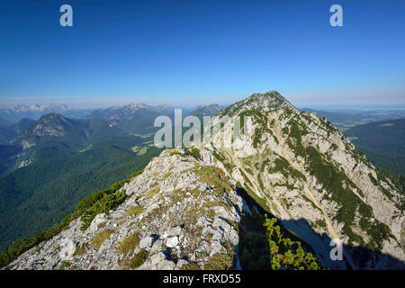 Blick vom Berg Hochstaufen, Chiemgauer Alpen, Chiemgau, Upper Bavaria, Bavaria, Germany Stockfoto