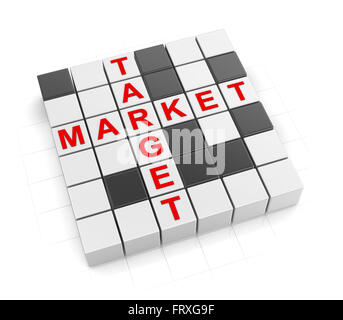 3D Kreuzworträtsel-Serie Stockfoto