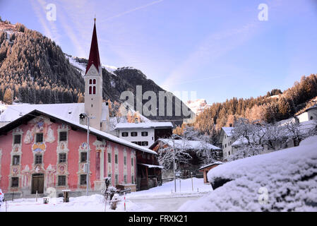 Holzgau im Lechtal, Winter in Tirol, Österreich Stockfoto