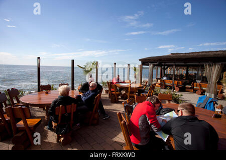 Fisch-Snack-Bar, Stettiner Haff, Kamminke, Mecklenburg-Vorpommern, Deutschland Stockfoto