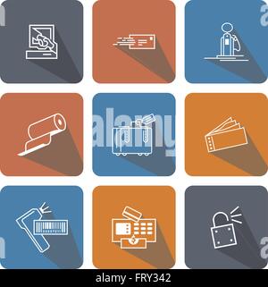 Symbolsatz Supermarkt Stock Vektor