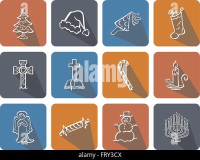 Weihnachts-icons Stock Vektor