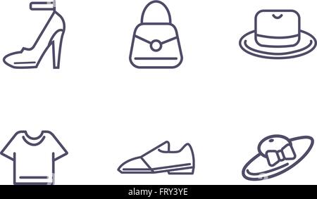 Symbol-flach-Kleidung Stock Vektor