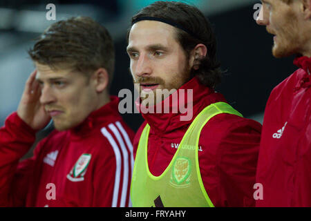 Cardiff City Stadium, Cardiff, Wales. 24. März 2016. Vauxhall internationale freundlich, Wales und Nordirland. Wales Joe Allen vor Kick-off-Credit: Action Plus Sport/Alamy Live News Stockfoto