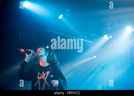 Chicago, IL, USA. 24. März 2016. Mala Rodriguez führt bei Doppeltür in Chicago, Illinois. Bildnachweis: Max Herman/Alamy Live-Nachrichten Stockfoto